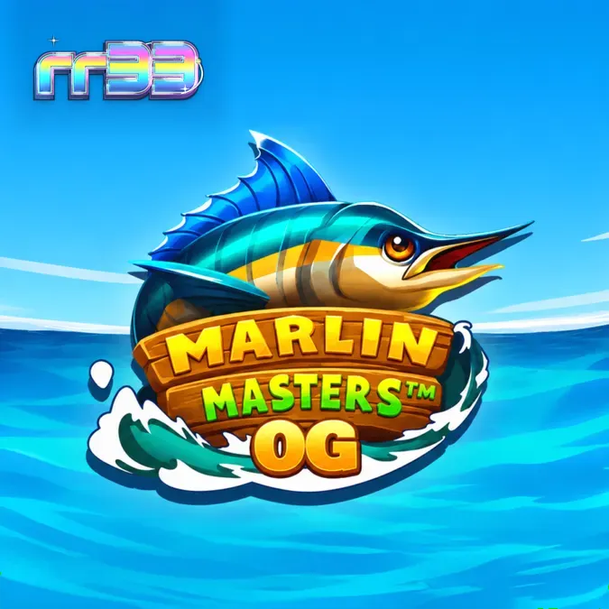 Tampilan antarmuka permainan slot Marlin Masters OG dengan tema memancing